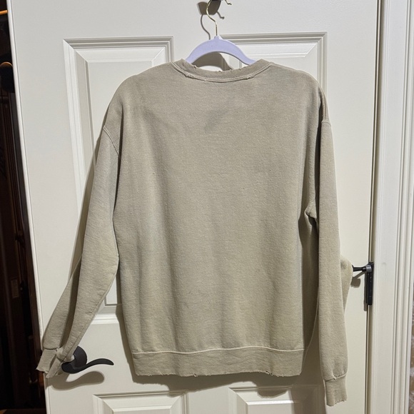 Tricia Fix Beige Sweater with Navy Horse Motif Free People NWT - Picture 2 of 2